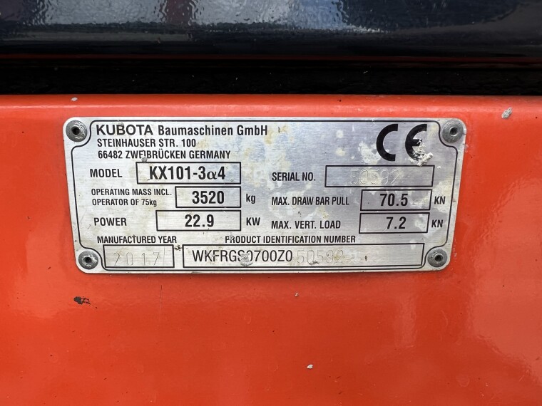 Kubota KX101-3a4 Rupsgraafmachine | Boss Machinery